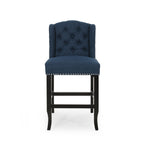 Vienna Contemporary Fabric Tufted Wingback Counter Stools, Set of 2