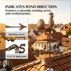 Classic Roof Mount Wind Direction Indicator - Rooster Weather Vane