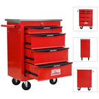 4 Drawers Multifunctional Tool Cart with Wheels