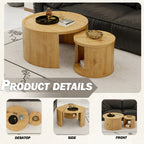 Round Nesting Coffee Table Set of 2