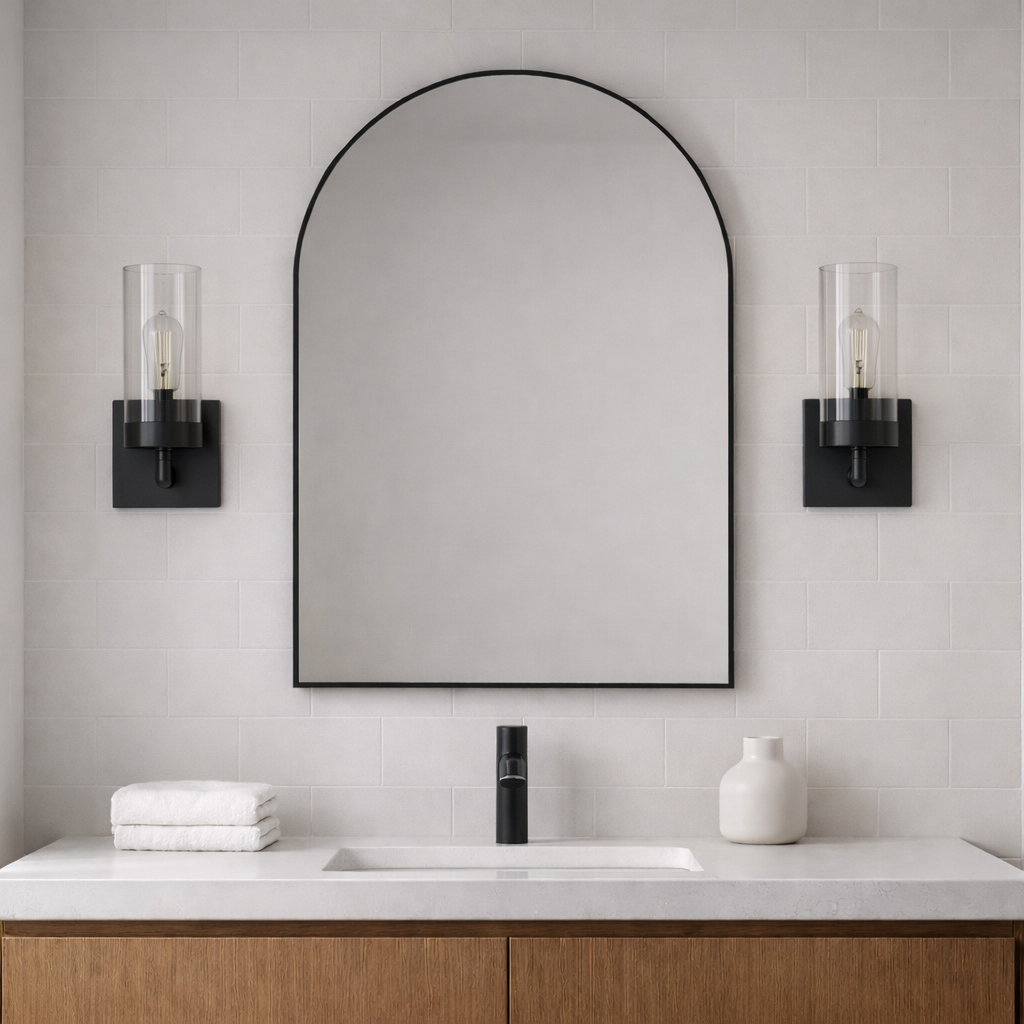 Zephyr Single Light Sconce With Clear Glass Metal