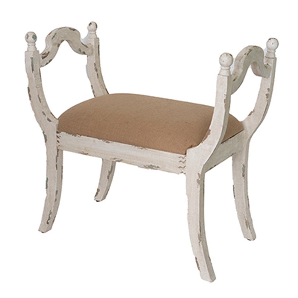 Harlow Bench - Farmhouse/French Country Style Vanity Chair