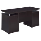 Rochelle Cappuccino 2-Drawer Office Computer Desk