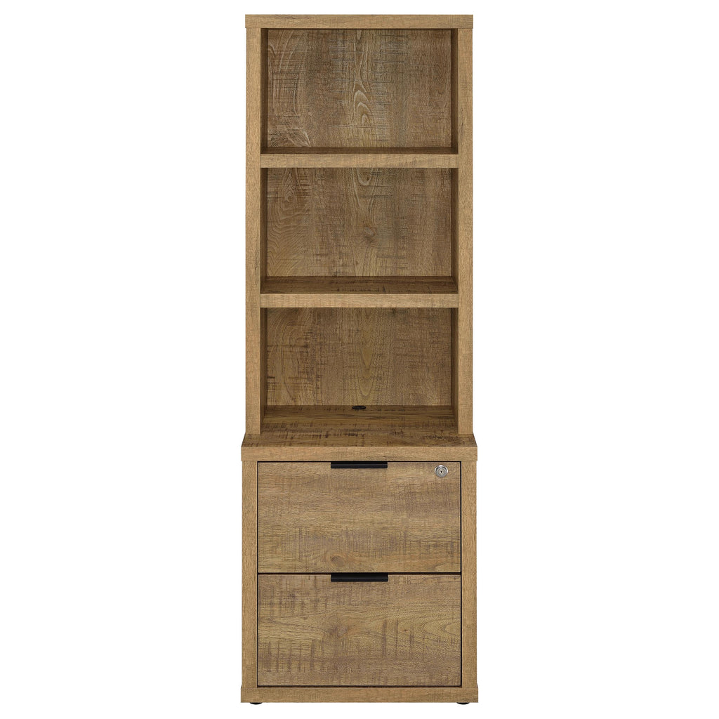 Geary Mango 3-Piece Wall Unit Bookcase Set with USB