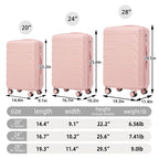 HIFINE TOURIST 20"/24"/28" 3 pcs/set in ABS Spinner Wheel Luggage