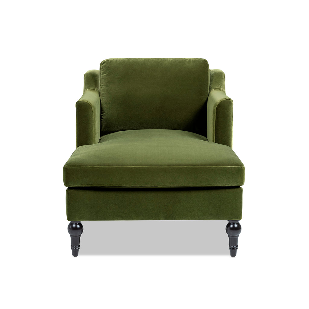 Josephine 60" Upholstered Chaise Lounge, Olive
