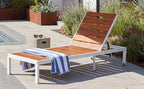 Outdoor Chaise Lounges with Adjustable Backrest