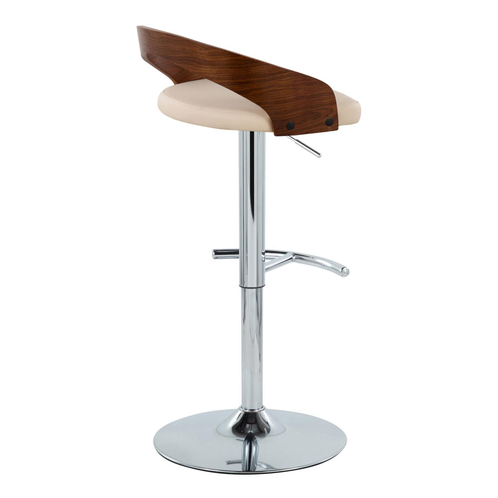 Contemporary Adjustable Barstool with Swivel