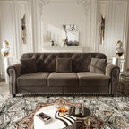 82.6" Upholstered Velvet Sofa with Nailhead Trim
