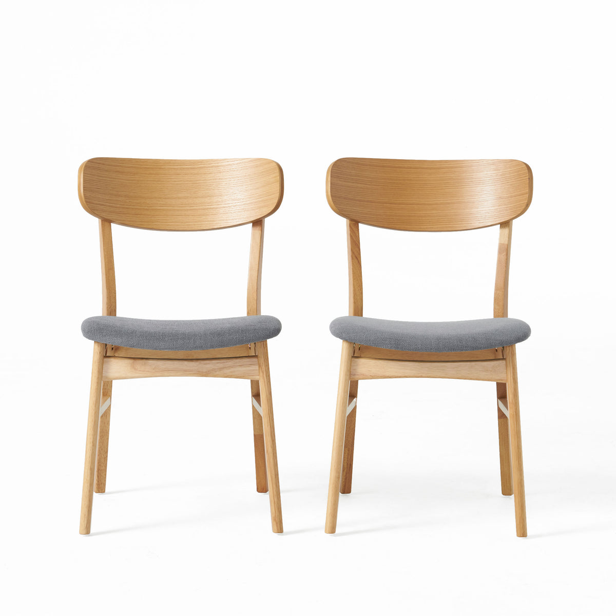 Upholstered Chenille Fabric Dining Chair Set of 2