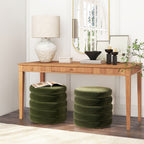 Fuji 19" Oversized Round Storage Ottoman, Olive