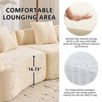 Beige Curved Compressed Sofa