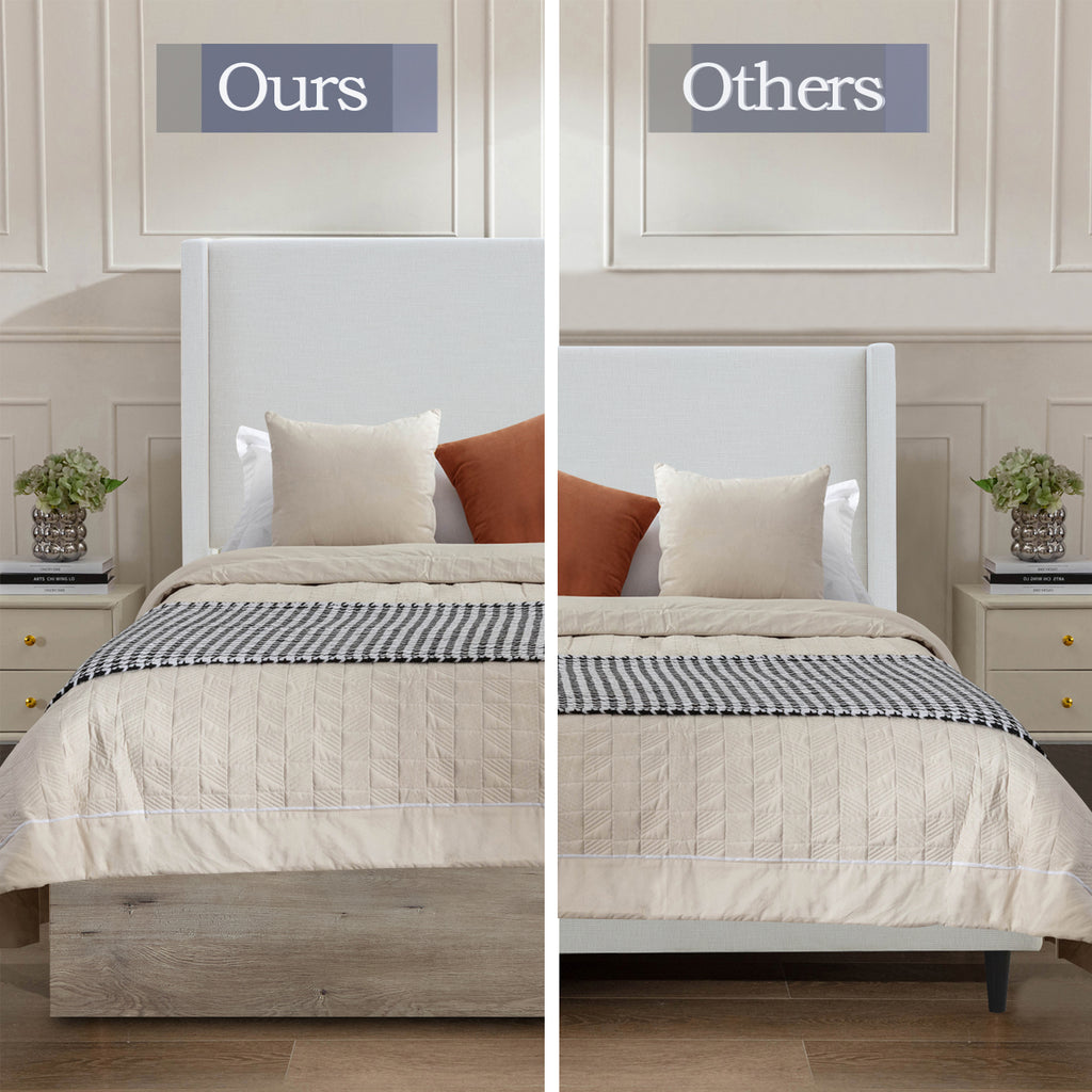 Shelton Upholstered Wingback Bed