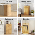 10-Gallon Woodgrain Tilt-Out Trash Can Cabinet