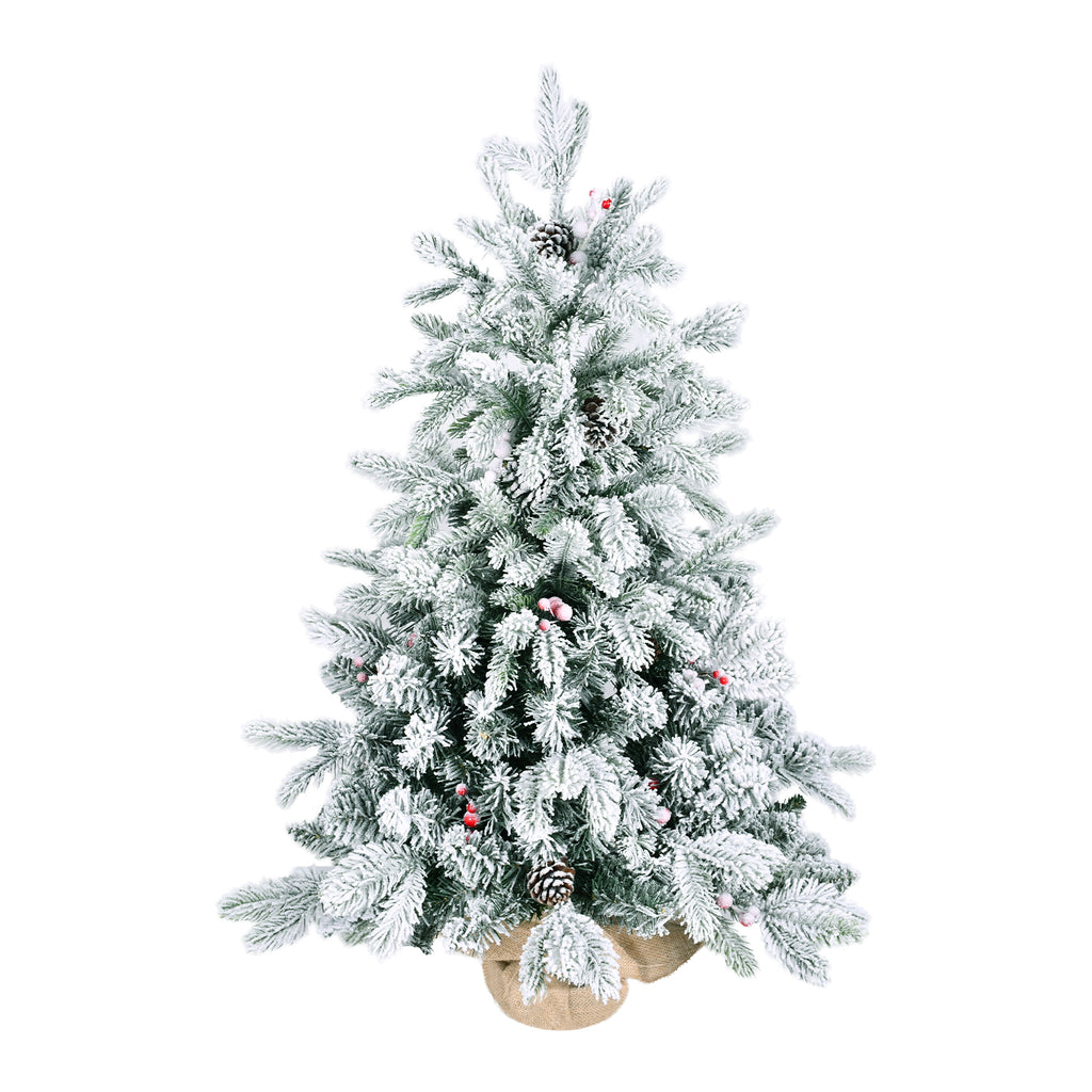 3FT Flocked Tabletop Christmas Tree