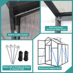 Heavy Duty Aluminum Greenhouse 6x6 FT