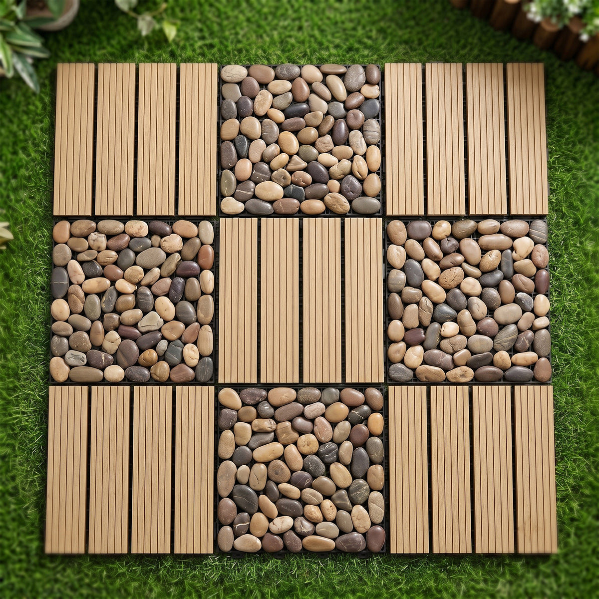 Interlocking WPC Deck Tiles 11.8"x11.8"