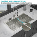 Topmount Drop in Kitchen Sink - Double Bowl (50/50)