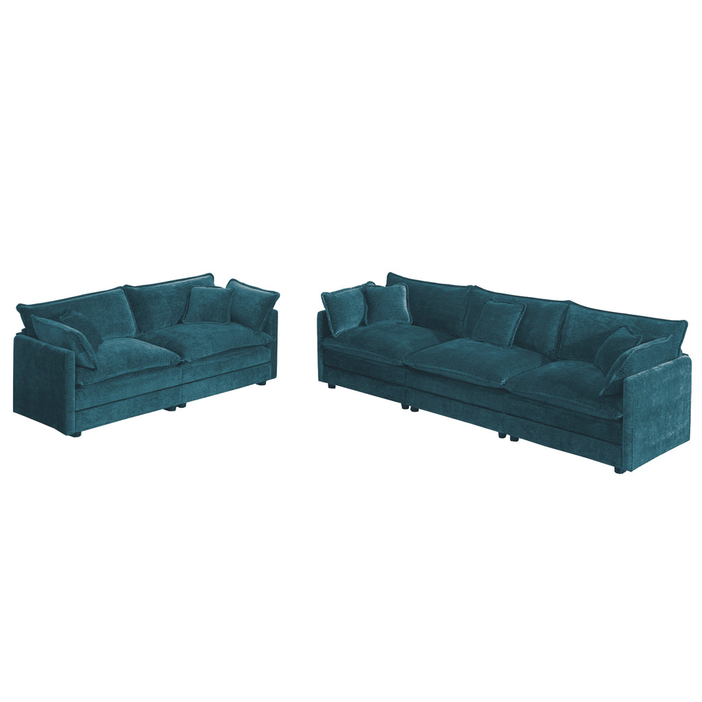 Sofa Set of 2 Chenille Couch, 2+3 Seater Sofa Set