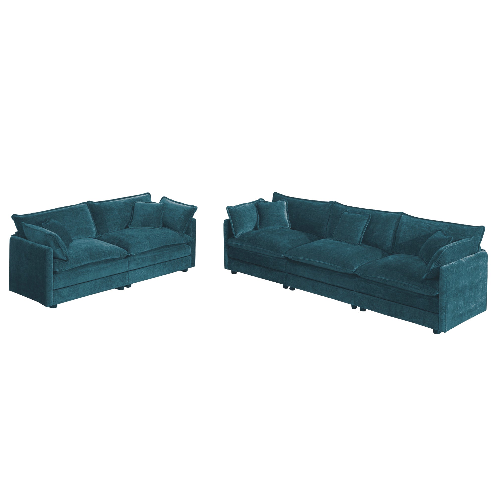 Sofa Set of 2 Chenille Couch, 2+3 Seater Sofa Set