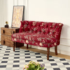 European Style Sofa Chair in Wine Red