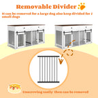 63" Large Dog Crate Furniture for Double Dogs