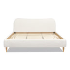 Roman Curved Headboard Upholstered Platform Bed, King
