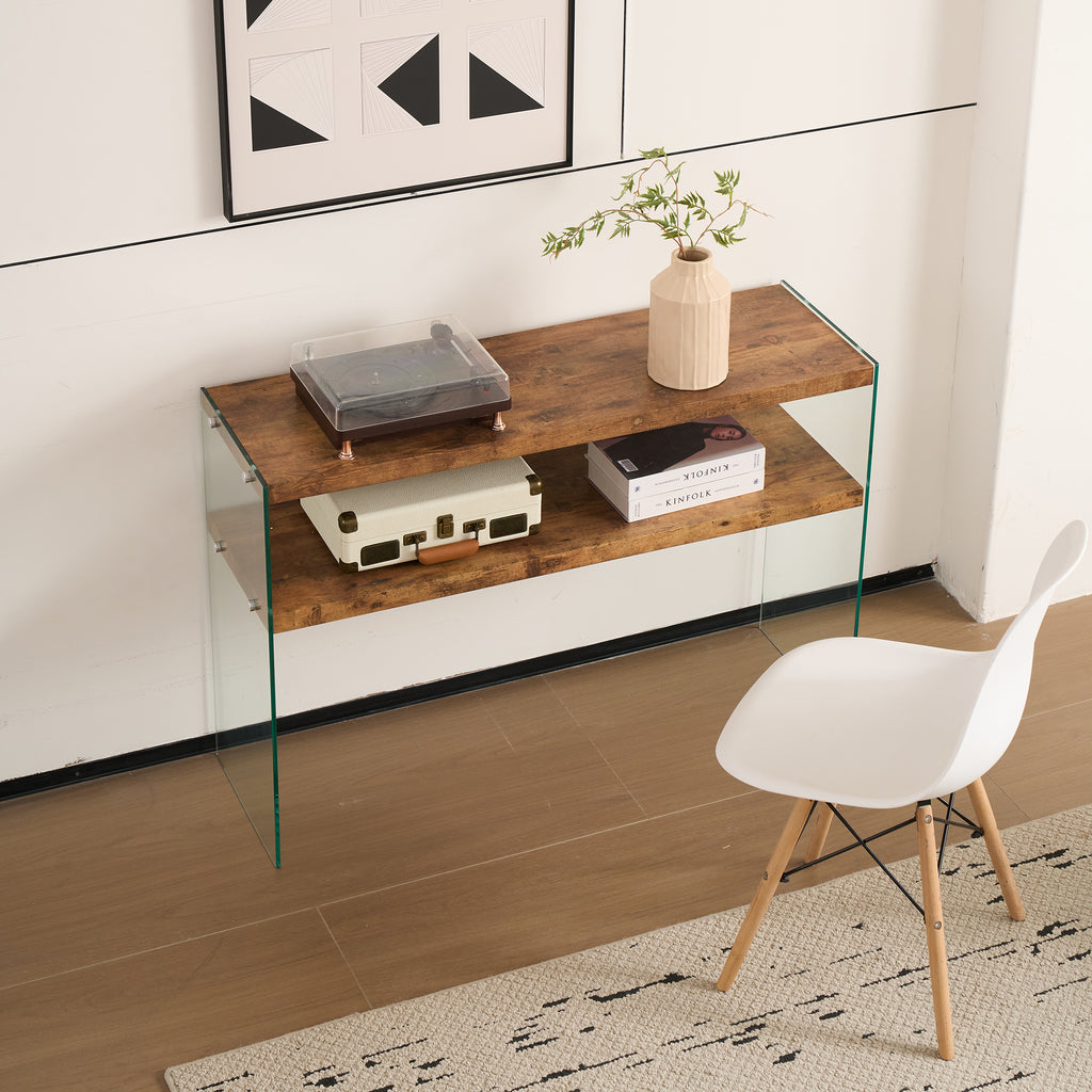 Walnut MDF Console Table