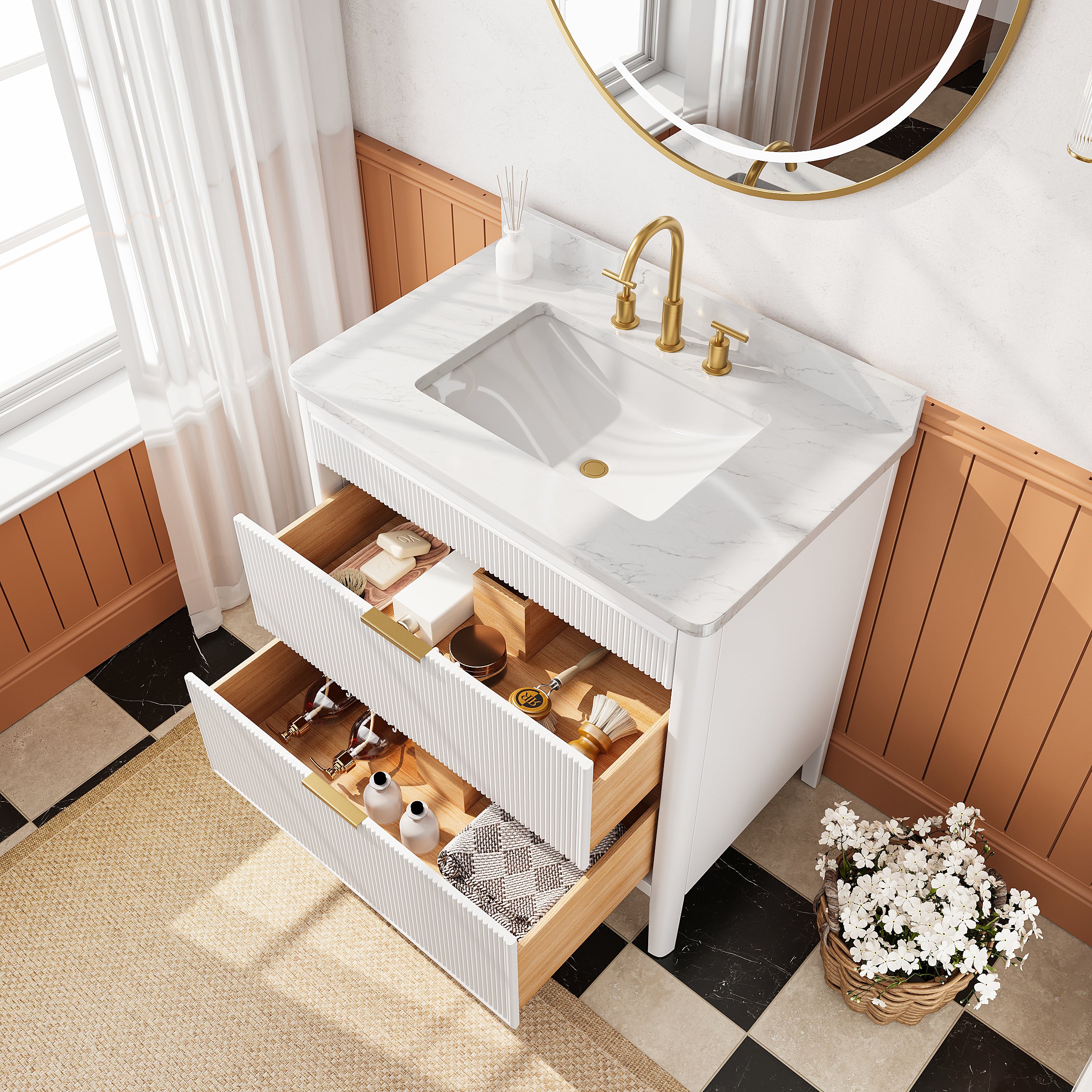 Fully Assembled 36-Inch Bathroom Vanity