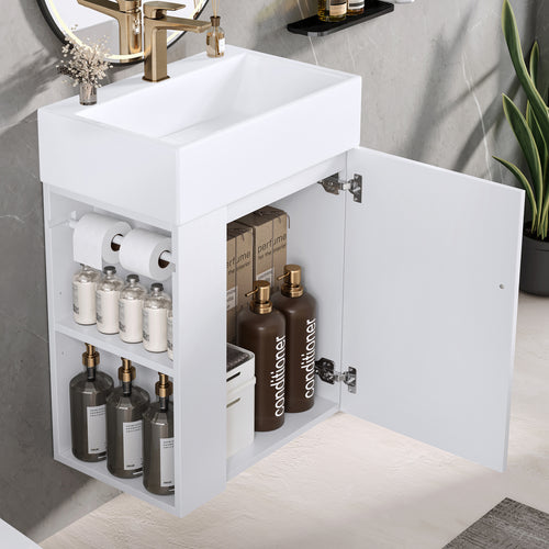 20 Inch Bathroom Vanity with Ceramic Sink