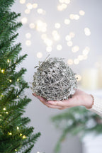 Iced Leaf/Twig Ball Christmas Tree Ornaments