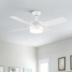 44" Ceiling Fan with Lights & Remote - Matte Finish