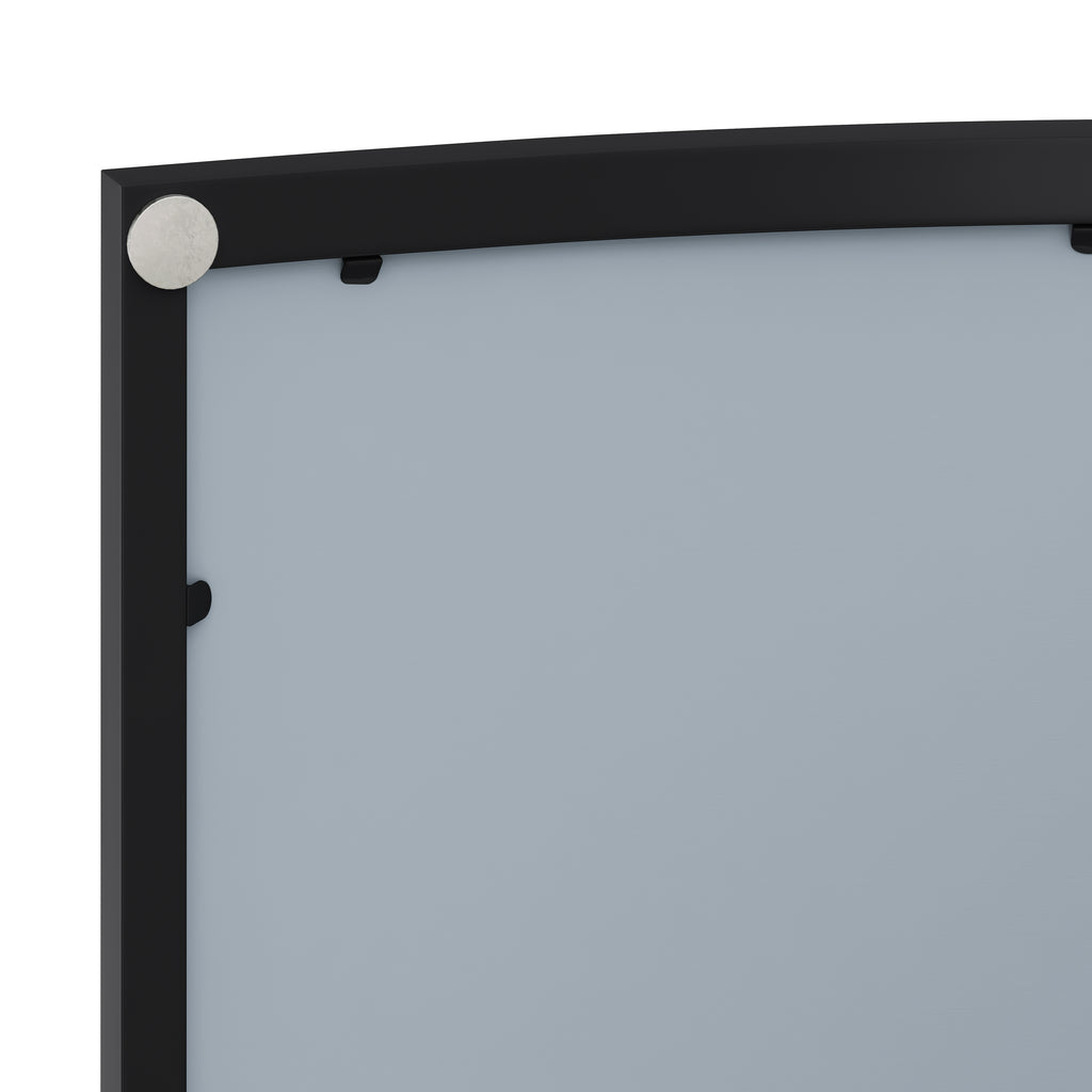 23.62" Modern Arched Glass Double-Door Wardrobe