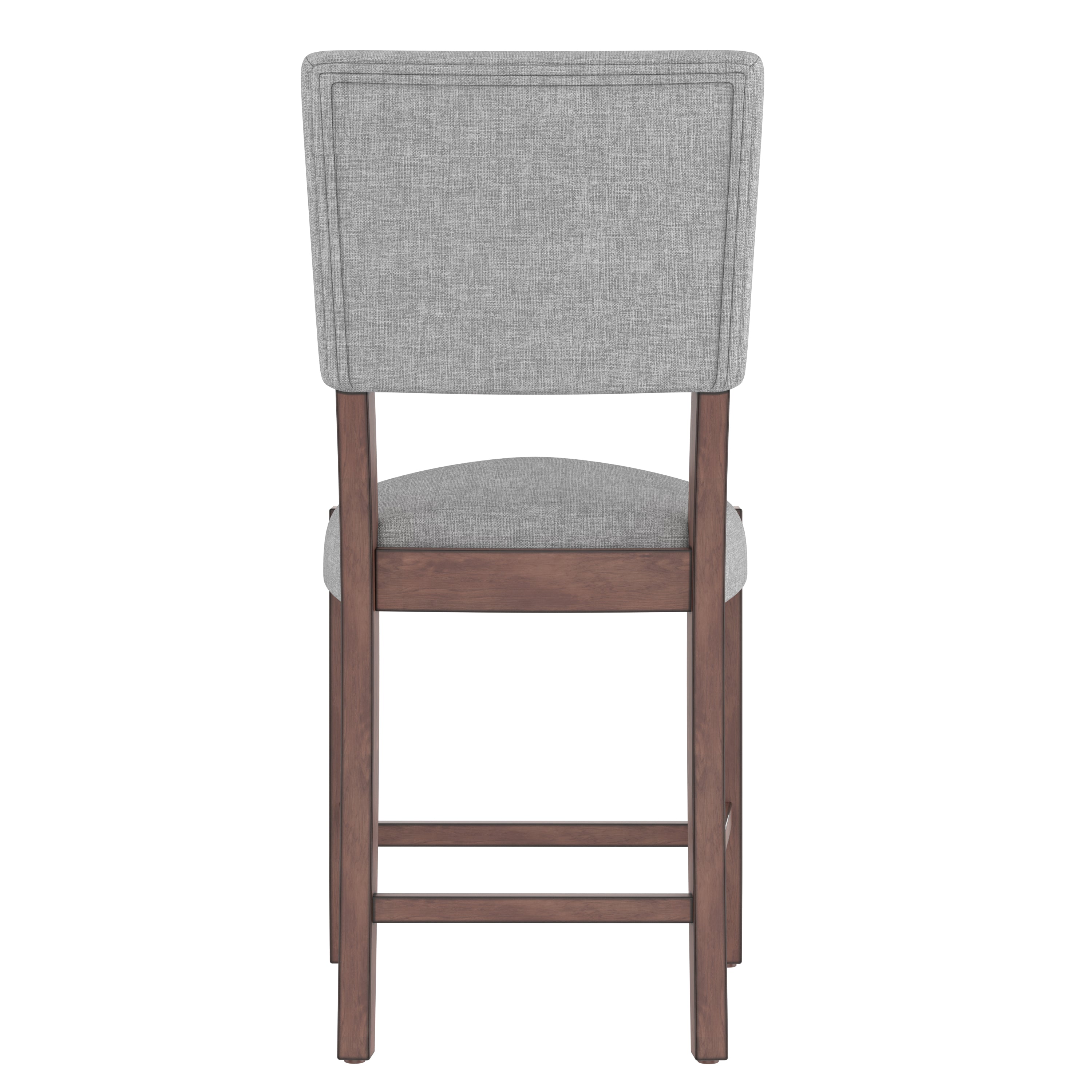 Set of 4 Mid-Century Modern Linen Upholstered Bar Stools