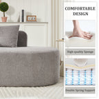 Boneless L-Shape Sectional Curved Sofa with Pillows