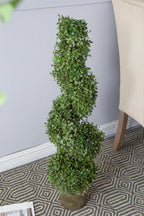 7.5x7.5x35" 3 Foot Tall Artificial Spiral Boxwood Tree