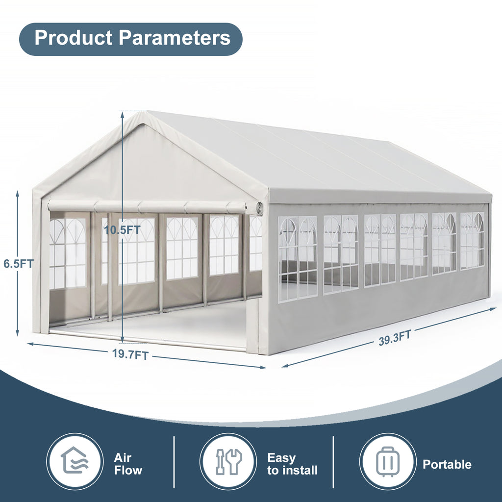 20'x40' Carport Canopy Tent