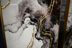 Eclipse Modern Black White & Gold Abstract Set