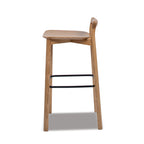 Sven 30" Modern Minimalist Low Back Wood Barstool