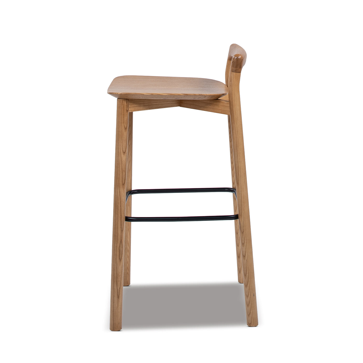 Sven 30" Modern Minimalist Low Back Wood Barstool