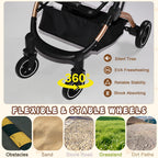 2-in-1 Detachable Pet Stroller for Dogs and Cats