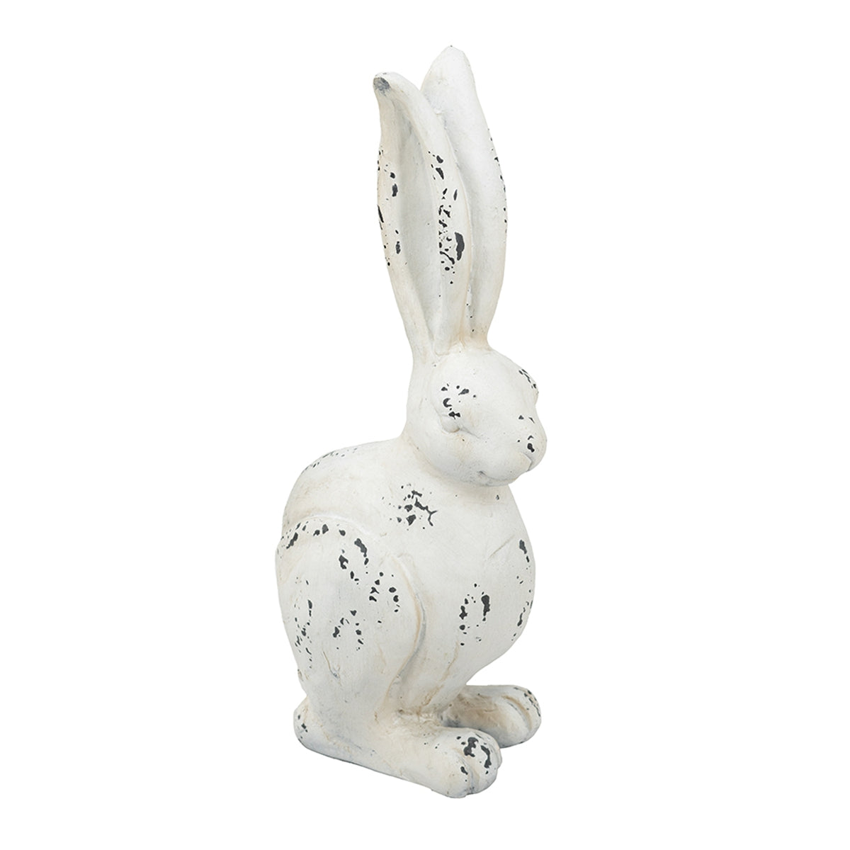 White Rustic Rabbit Figurine, Small, 18.5-Inch