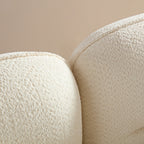 White Sectional Sofa, Durable Fabric, Solid Wood Frame