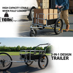 3-in-1 Heavy-Duty Bike Cargo Trailer