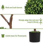 4FT Tall Artificial Boxwood Topiary Tree - Large Faux