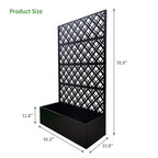 Metal Planter Raised Garden Bed with Trellis