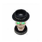 Halloween Skull Candle Holder with Glowing LED Lights