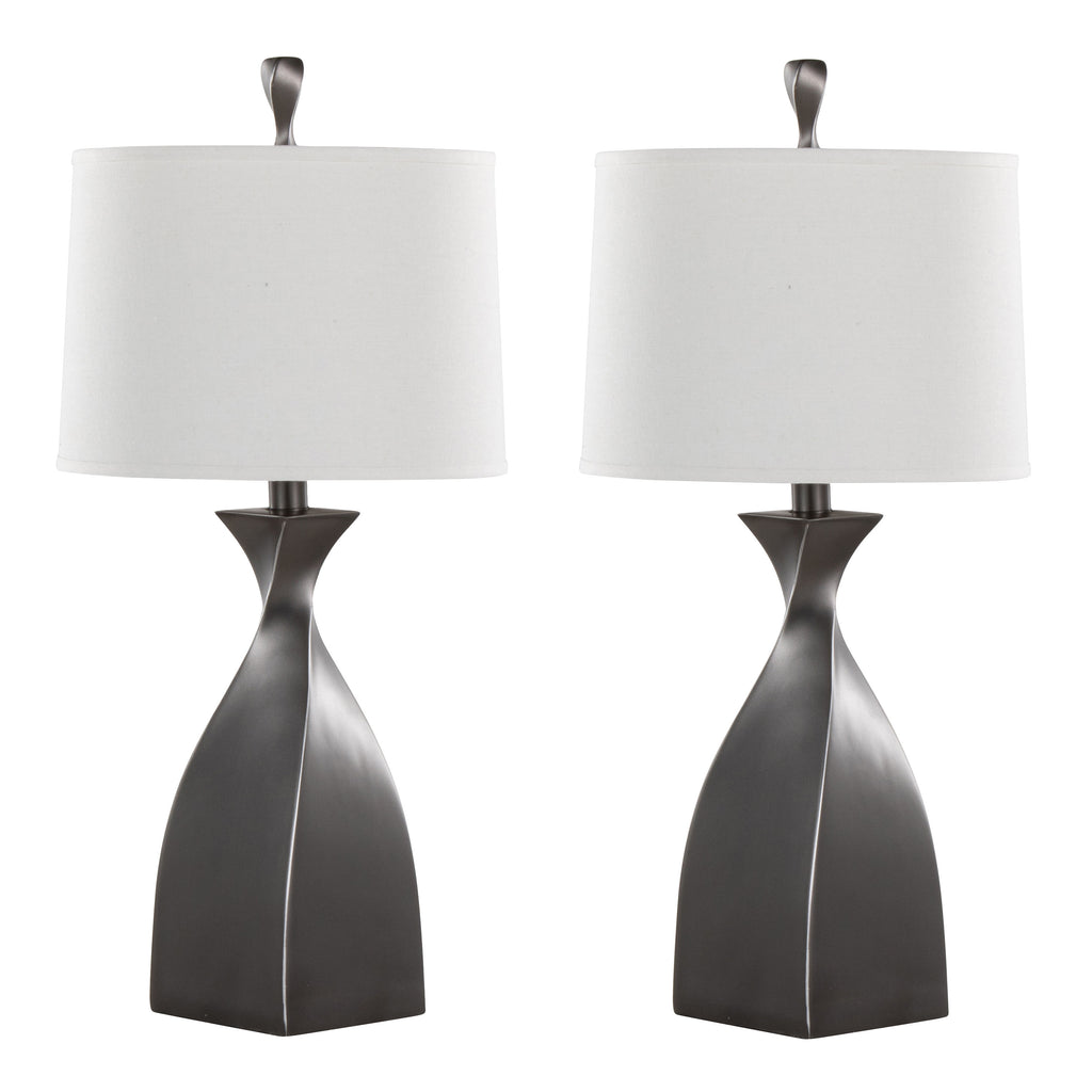 30" Contemporary Polyresin Table Lamp in Rubbed