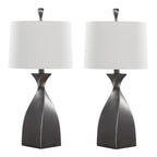 30" Contemporary Polyresin Table Lamp in Rubbed