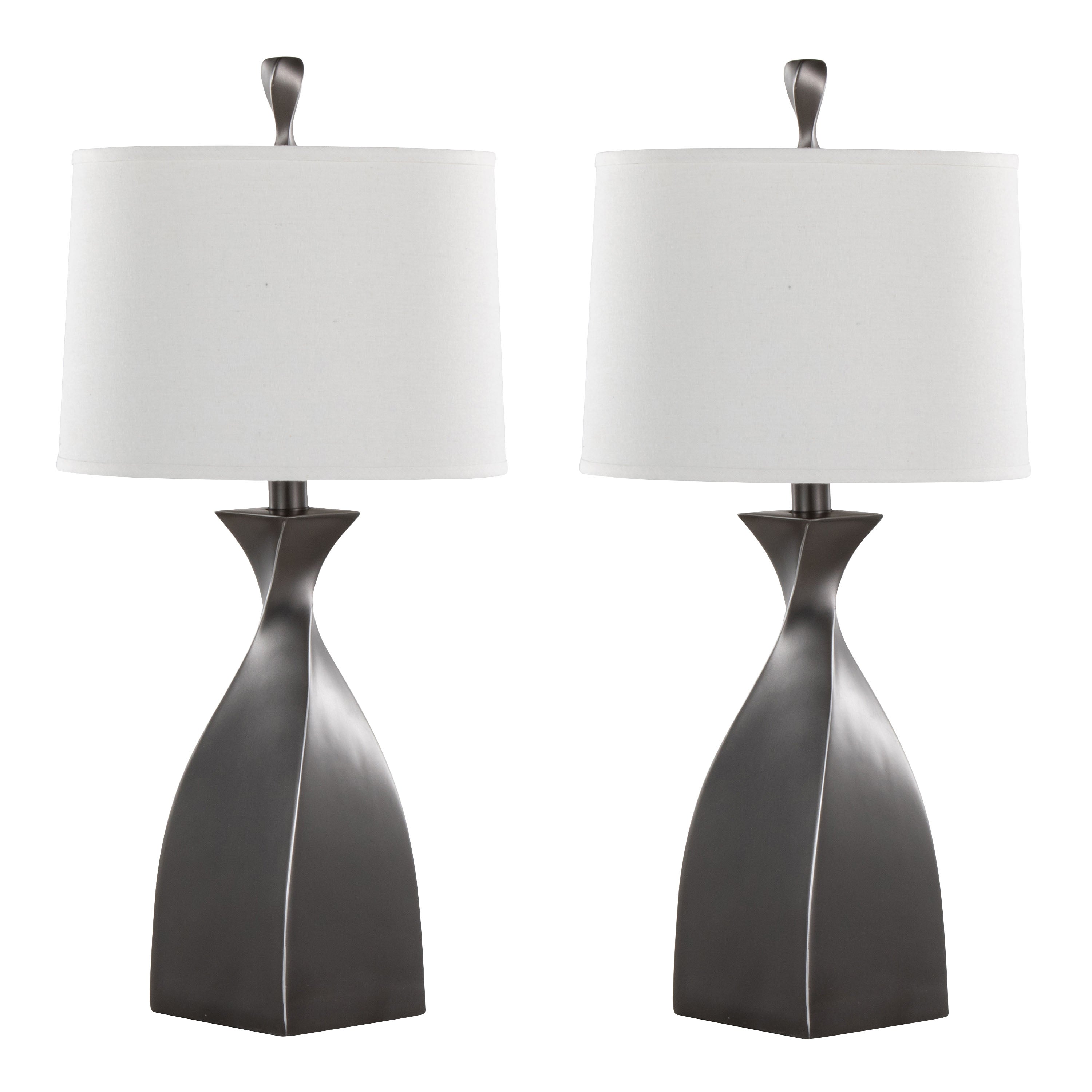 30" Contemporary Polyresin Table Lamp in Rubbed